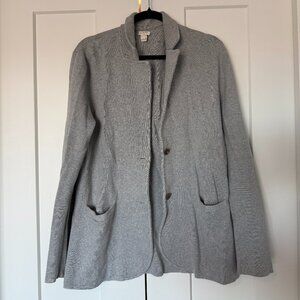 J.Crew Gray Sweater Blazer, Size Large